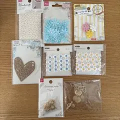 ⑥百均等　ハンドメイド デコレーションパーツ まとめ売り