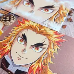 柱展　煉獄杏寿郎 新品 煉獄杏寿郎 柱展 キービジュアルB4ミラーアート 鬼滅の刃