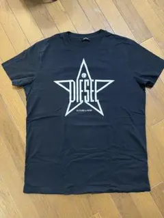 DIESEL ディーゼル Tシャツ メンズ ブラック 黒 星 ロゴ プリント