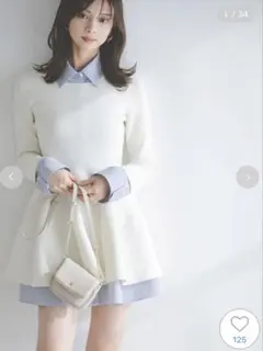 〘 新品未使用 24時間以内発送〙snidel シャツレイヤードニットチュニック