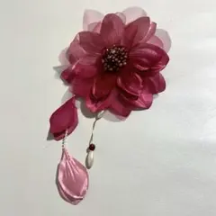 卒業式 卒園式 謝恩会 振袖 レッド ピンク 花 フラワー 髪飾り ヘアアクセ