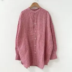 美品✨ジャーナルスタンダードラックス　リネンギンガムスタンドカラーチェックシャツのサムネイル