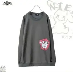 ニーアクロージング／NIER／ウサギプリントグレー／トレーナーのサムネイル