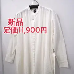 新品 定価11900円 ギャップ 春夏 リネン コットン バンドカラーワンピース