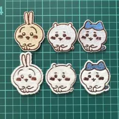 ちいかわかわいいワッペン6枚セット　もこもこワッペン　シールタイプ