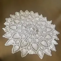ハンドメイド レース編み ドイリー ホワイト - メルカリ