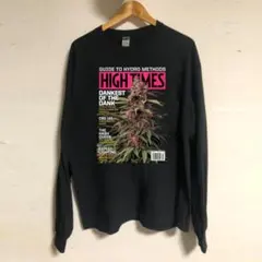 HITIMES ハイタイムス ピンク cover プリント 黒　ロンT 2XL