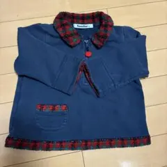 familiar 襟付きカットソー ネイビー 80 90