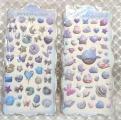 ボンボンドロップシール ブルー系のパステル [2シートセット‪✶⋆.˚]海外製