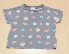アンパンマン 半袖Tシャツ グレー スイカ柄 90cm