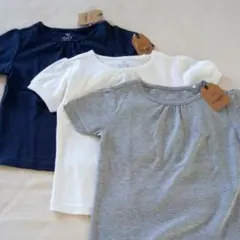 新品　パフ袖丸首Tシャツ３枚セット