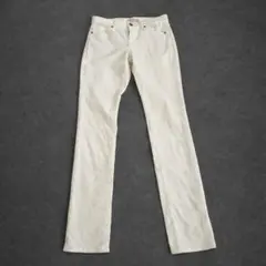 ユニクロ ヒートテック コーデュロイパンツ スキニー ストレートホワイト 23