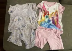 バースデイ 西松屋 ディズニープリンセス 半袖 パジャマ 100cm 2着売り