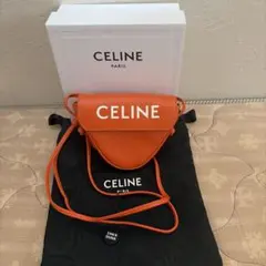 CELINE セリーヌ トライアングル ショルダーバッグ オレンジ - メルカリ