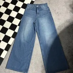 GRL ワイドレッグデニム ライトブルー美品