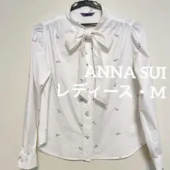 ANNA SUI ボウタイ ブラウス 花柄 刺繍のサムネイル