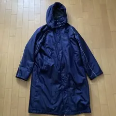 ネイビー フリースライニング ベンチコート