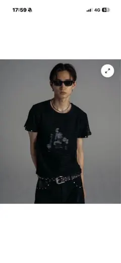 Jent Louis メッシュレイヤードTシャツ ブラック - メルカリ