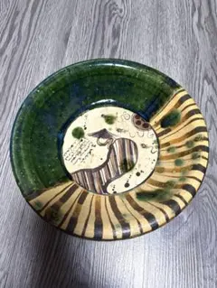 益子焼「皆川マス 民藝 飾皿」大型•丸皿 サイズ 幅31.5cmφ 高さ5.5 益子焼皆川マス 民藝 飾皿大型•丸皿 サイズ 幅31.5cmφ