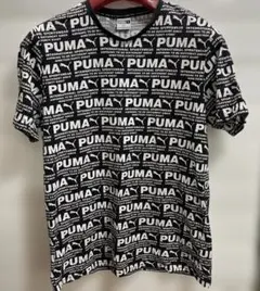 ◉PUMAスポーツMIX ［総ロゴデザインTシャツ XL］ 【古着扱い】