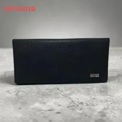 レノマ renoma 長財布 本革 ネイビー メンズ シンプル ウォレットのサムネイル