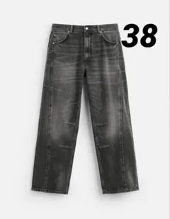 ZARA リラックスバレルフィットデニムパンツ 38 新品 カーボン - メルカリ