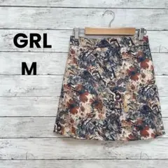 未使用タグ付【GRL】グレイル　ミニスカート（M）フローラル柄　総柄