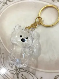 うちの子のけだまだま おでかけ 毛玉入れ メモリアル キーホルダー 犬 柴犬