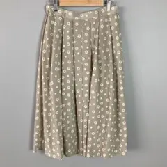 CORDIER(フリーサイズ)スカート/ベージュ/花柄/古着/ボトムスのサムネイル