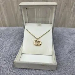 Christian Dior CDロゴ ネックレス ゴールドカラー