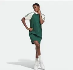 アディダスオリジナルス ミニワンピース グリーン 半袖