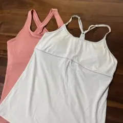 ヨガウェア2枚セット ピンク(?) ホワイト(adidas)