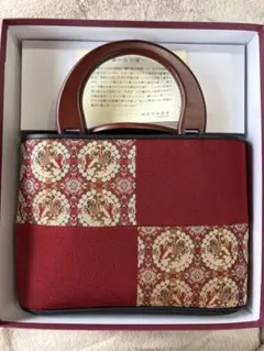 焼きリンゴ龍村美術織物和装用バッグ (錦)パッチワークデザイン新品未使用 龍村美術織物 横長利休バッグ【MKグループ 都粋オリジナル】 バッグ