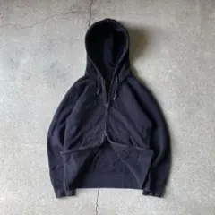 OLD UNIQLO ダブルジップパーカー ダーク ネイビー 短丈 y2k L