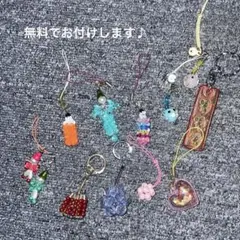 他の商品にお付けします♪無料 ハンドメイドビーズストラップ 11個セット