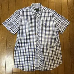 SANTA BARBARA 半袖シャツ Mサイズ チェック柄 ボタンダウン 美品