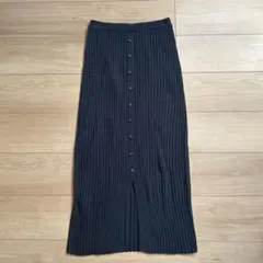 JEANASIS フェイクボタンリブナロースカート