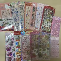 うるちゅるポップシール　日焼けキティ　タイルシール　おはじき　ウォーターシール