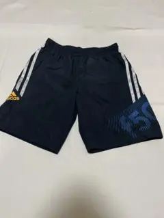 adidas サッカー ゲームパンツ　ネイビー 150.160