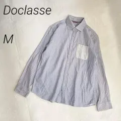 Doclasse　レギュラーカラー　ストライプシャツ　コットン　長袖