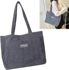 XINRUGOOD コーデュロイトートバッグ 大容量