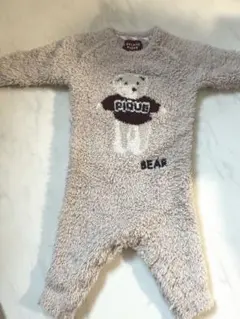 petit pique クマモコモコロンパース 70-80