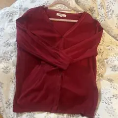 NATURAL BEAUTY BASIC ワインレッド カーディガン M