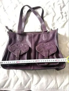美品✨ANNA SUI 本革 トートバッグ 蝶 編み込み 肩掛け Y2K A4可