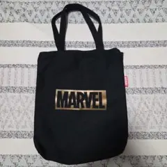 MARVEL ロゴ トートバッグ ブラックのサムネイル