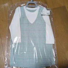 GU　Tシャツコンビジャンパードレス(長袖)