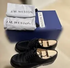 J.M. WESTON ゴルフ ブラック 7E 純正シューツリー付き J.M. WESTON ゴルフ ブラック 7E 純正シューツリー付き - メルカリ