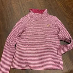 ハッカキッズ　薄手タートルネック　ボーダー