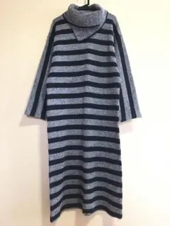 ニットワンピース　ロングワンピース　ハイネック　セーター　ニット