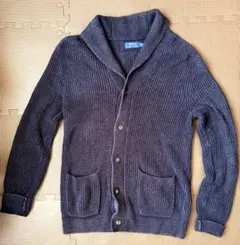 ポロラルフローレン ショールカラー ニットカーディガン ネイビー